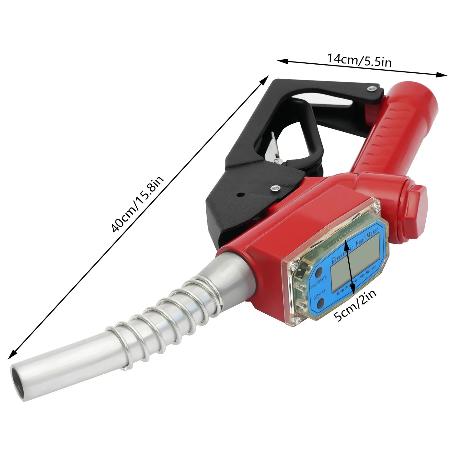 Automatic Fuel Nozzle with Electronic Display, Three-Speed Automatic Padlock, Ergonomic Design, Leak-Resistant
