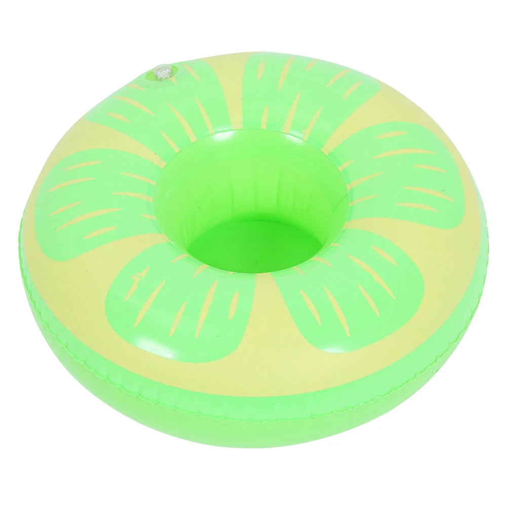 Swimming Pool Drink Cup Stand Inflatable Pool Floats Bar Coasters PVC Cooler Table Party Supplies Gift for Family Friends
