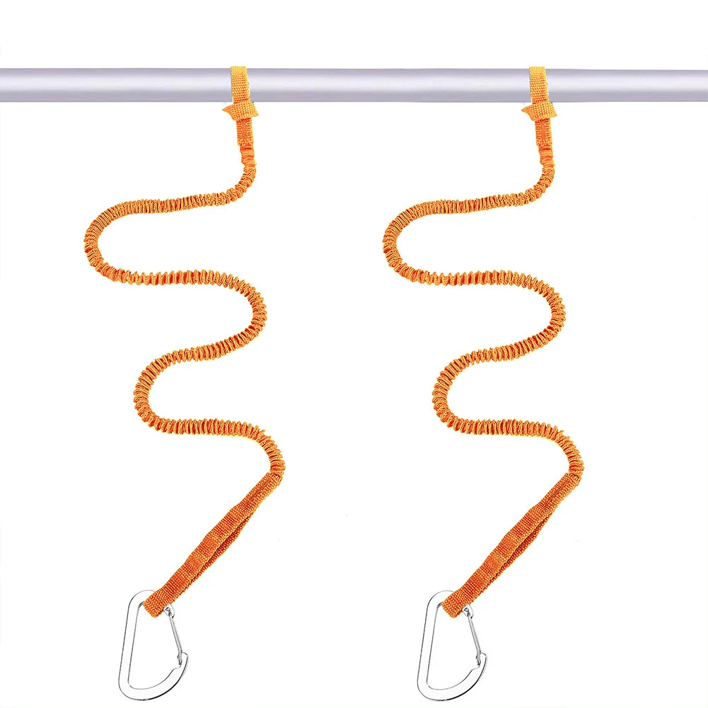 Kayak Paddle Leash Adjustable Kayak Paddle Lanyard Rope Elastic Kayak Paddle Rope for Canoing Fishing Boating