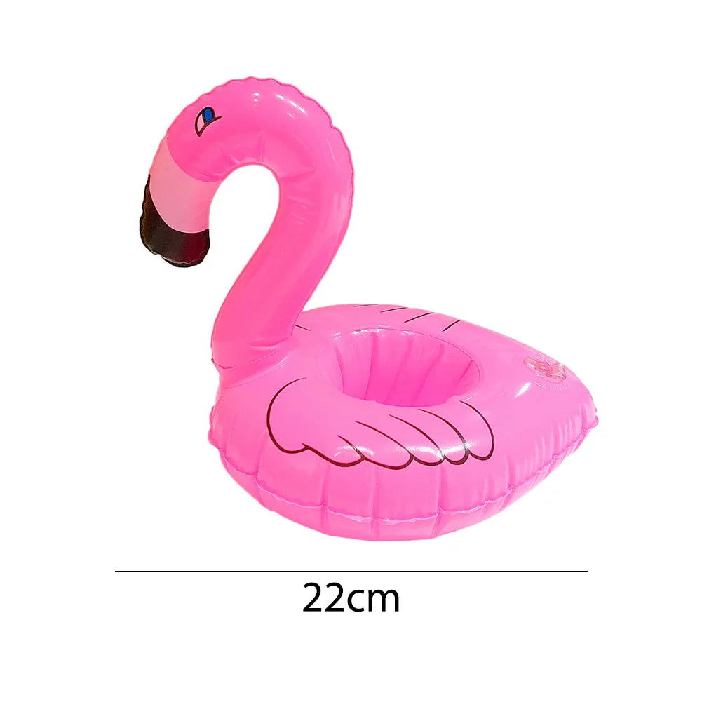 10/20Pcs Float Inflatable Drink Cup Holder PVC Floating Water Coaster Pool Drink Float Toy Flamingo Drinkware Tray Party Decor