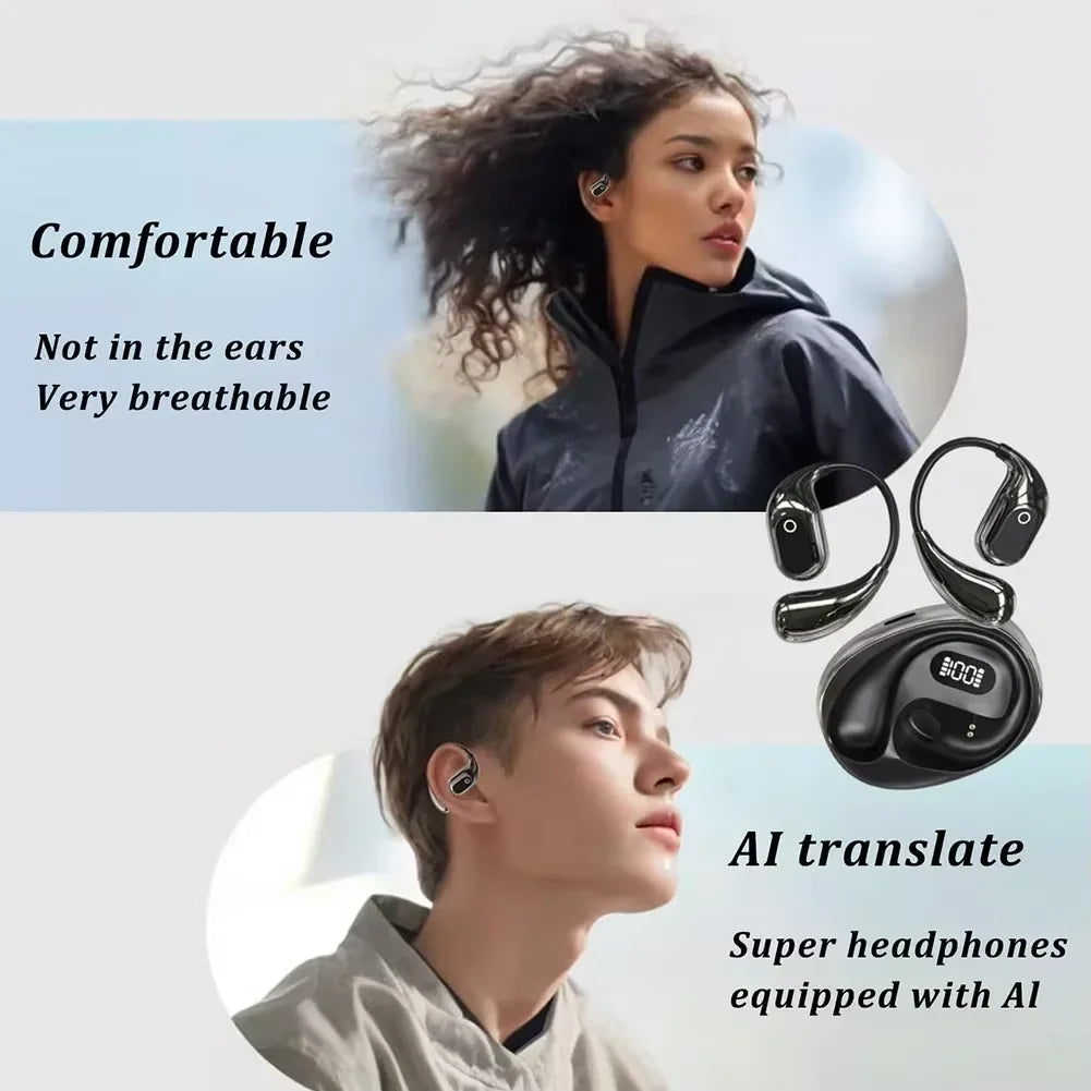 Wireless Translation Earbuds Smart Bluetooth 5.3 Translation Headphones Rechargeable Translation Earphone Real-Time 138 Language