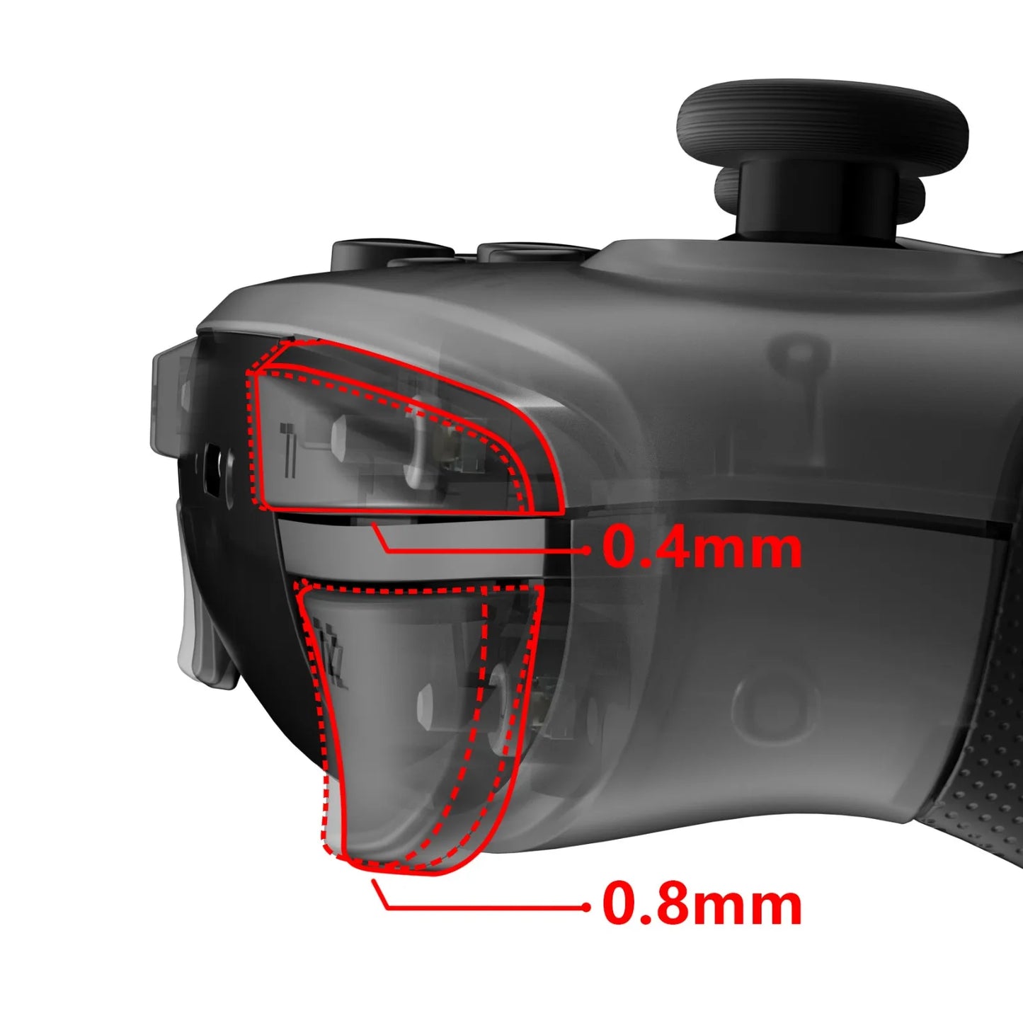 Custom Clicky Hair Trigger Kit Flashshot Trigger Stop Flex Cable for Nintendo Switch Pro Controller