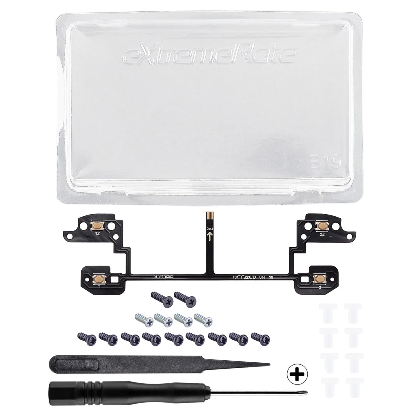 Custom Clicky Hair Trigger Kit Flashshot Trigger Stop Flex Cable for Nintendo Switch Pro Controller