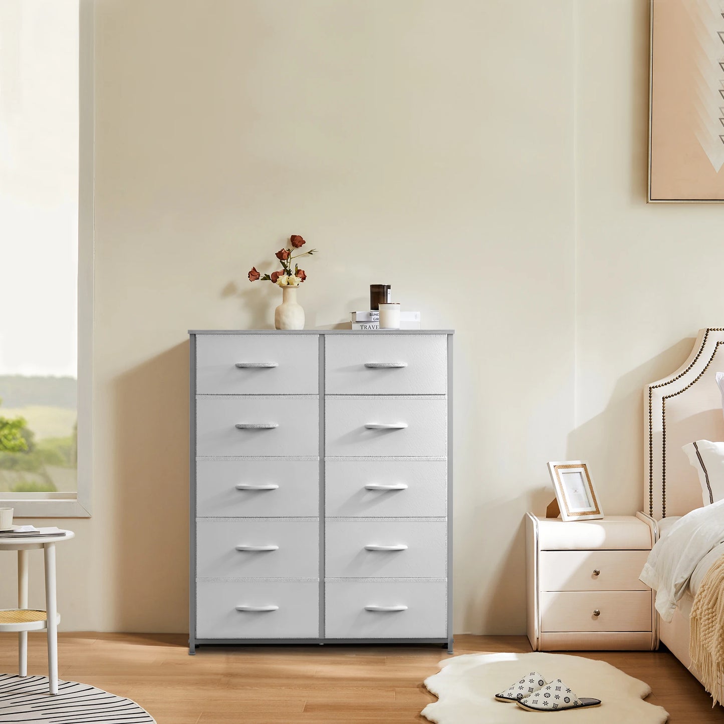 Wardrobes For Bedroom With 5/7/10 White Lover Fabric Drawers Chest Wardrobe Closet For Storage Cabinet Bedroom  Furniture