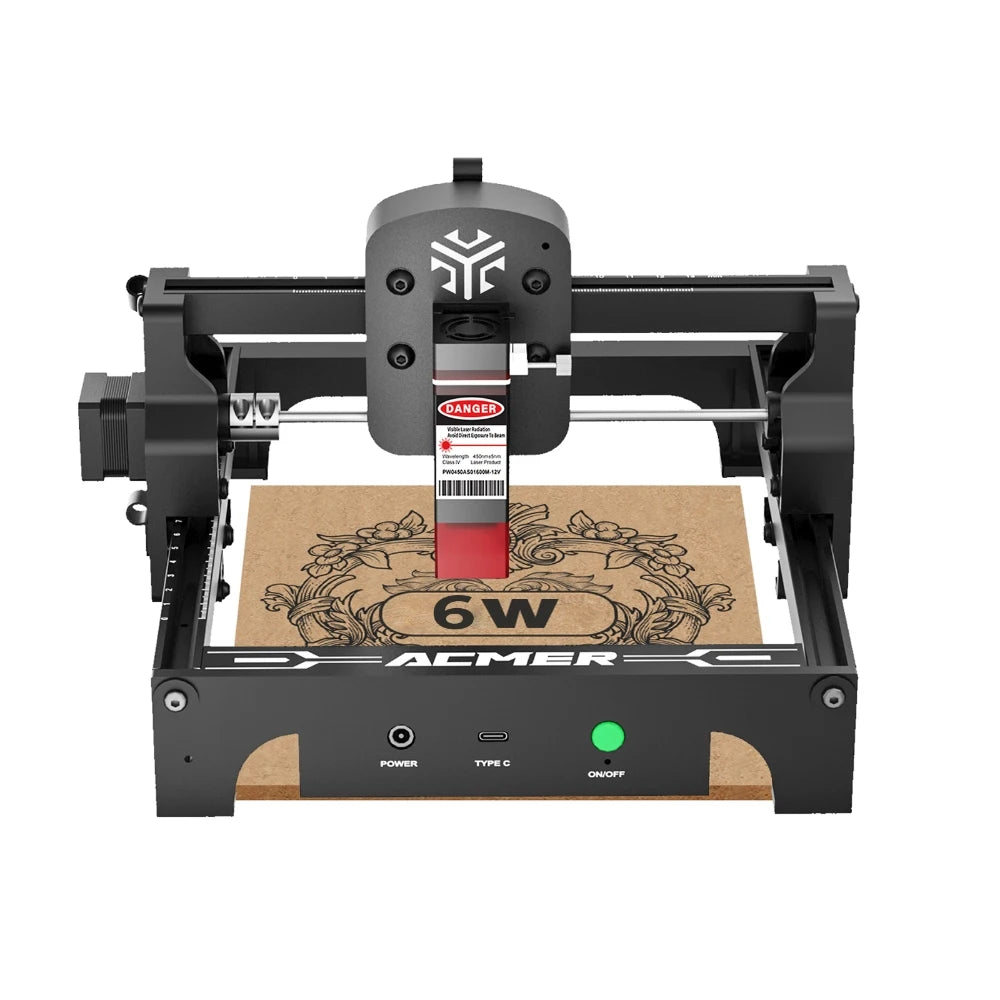 2.5/3.5/6W Laser Engraver Machine Portable Mini Laser Engraving Cutting Machine for Wood Leather Working Area 130*130mm