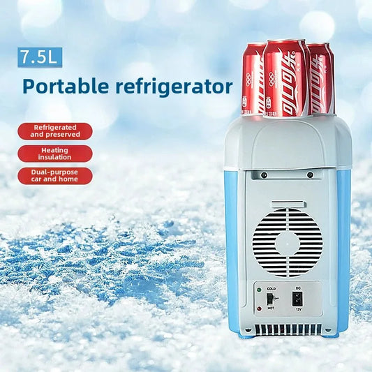 7.5L Mini Car Refrigerator Portable Cooler Warmer Box Automotive Appliance
