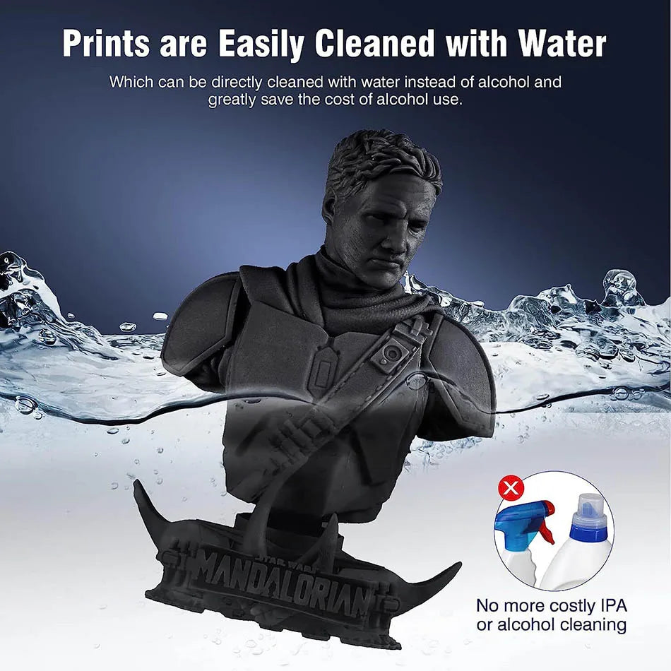 Water Washable Resin For 3D Printer 405nm UV Resin Water-Wash 3D Printer Resin For DLP LCD Printer 3D Printing Material