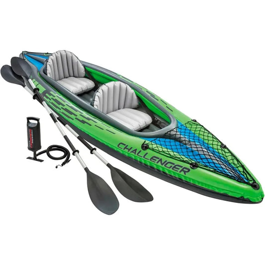 Inflatable Kayak Series: Includes Deluxe 86in Kayak Paddles and High-Output Pump – SuperStrong PVC