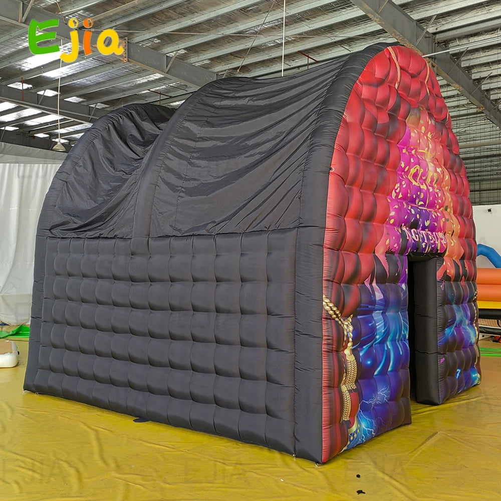 Commercial Grade 15ft Disco House Inflatable Night Club Bar Square Gazebo Event Room  Inflatable Party Tent for Backyard Party
