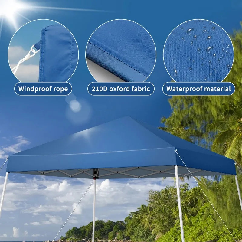 10ft x 10ft Base Pop Up Canopy Beach Tent for Events, Parties, Camping - Gazebo