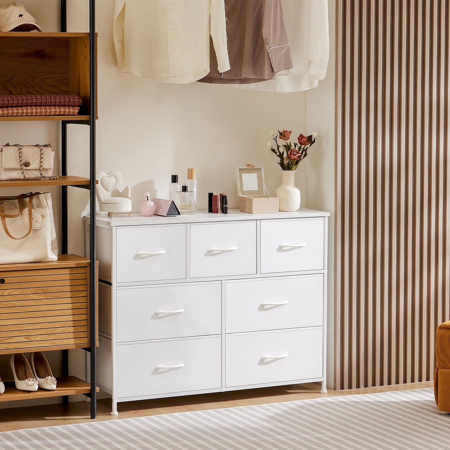 Wardrobes For Bedroom With 5/7/10 White Lover Fabric Drawers Chest Wardrobe Closet For Storage Cabinet Bedroom  Furniture