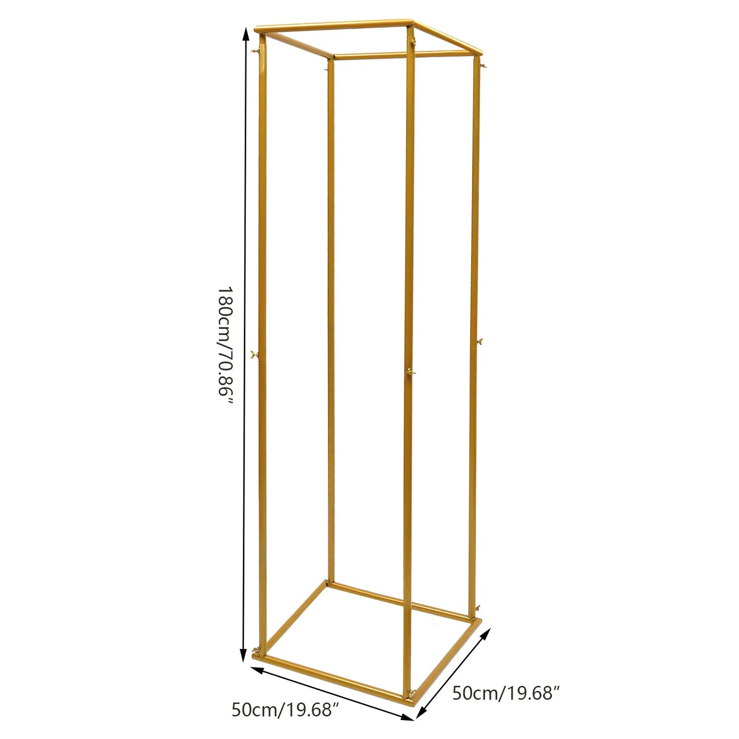 Gold Metal Column Flower Stand Wedding Backdrop Stand Flower Arrangement Plant Shelf For Wedding Party Dinner Decor 180cm