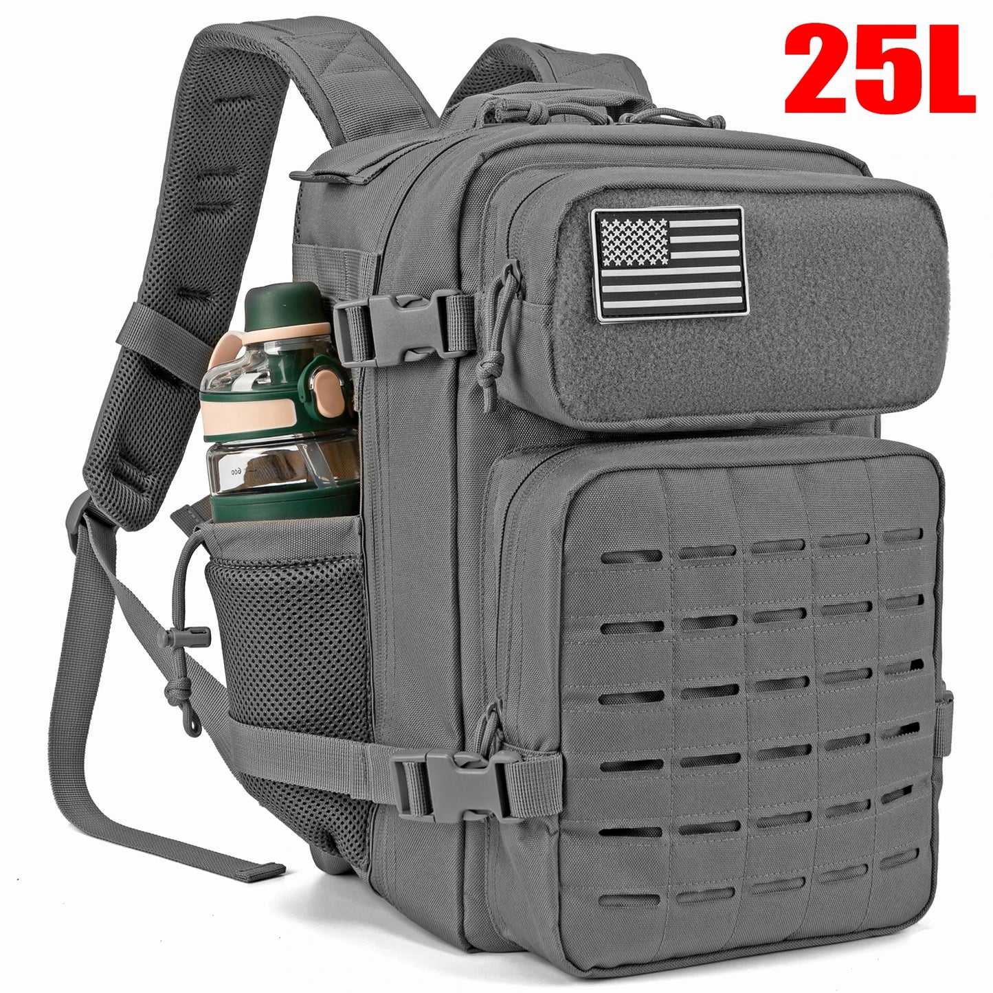 25L Tactical Backpack Outdoor Bag Fitness Backpack  Women's/Men's Hiking Survival Backpack Men's Dual Cup Holder
