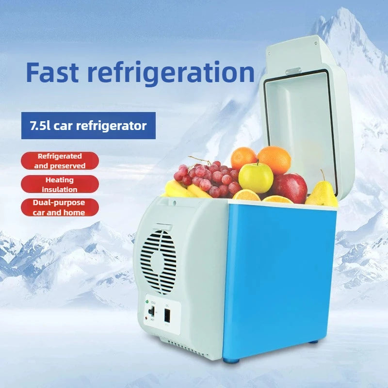 7.5L Mini Car Refrigerator Portable Cooler Warmer Box Automotive Appliance