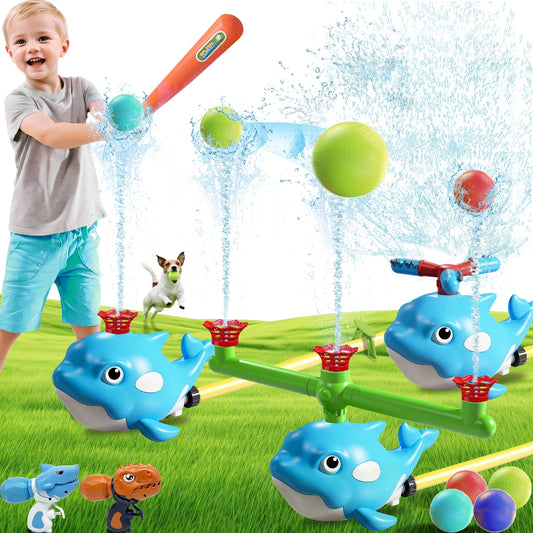 Summer Outdoor Sprinkler Snail Baseball Spinning Sprinkler Lawn Playing Water Summer Garden Lawns Water Toys Kids Outdoor Play