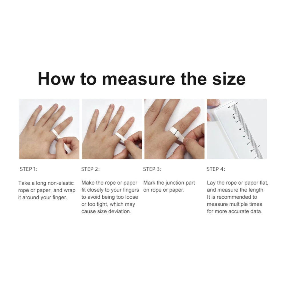 Smart Ring with Display Screen and Touch Heart Rate Blood Oxygen Monitor Ring 5 ATM Waterproof Smart ring for Android & iOS
