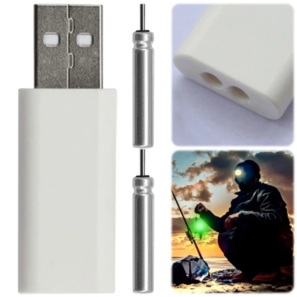 CR425 Night Fishing Float Batteries with USB Charger CR425 Rechargeable Cells Night Float Portable Glowing Water Bobber Tackles
