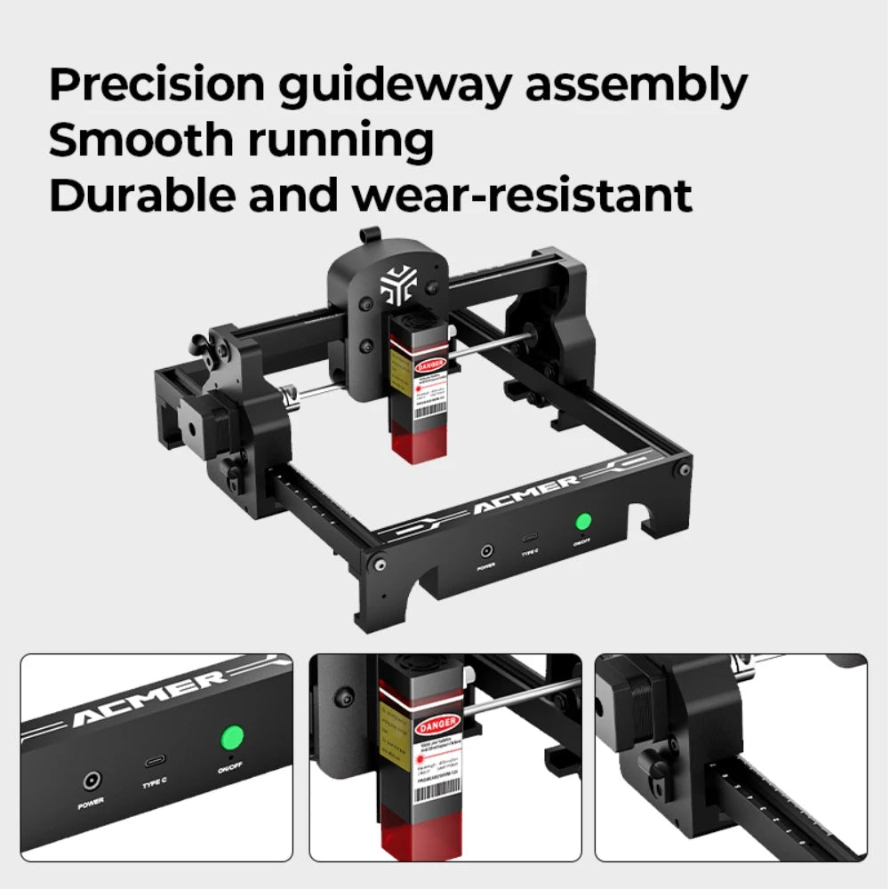 2.5/3.5/6W Laser Engraver Machine Portable Mini Laser Engraving Cutting Machine for Wood Leather Working Area 130*130mm