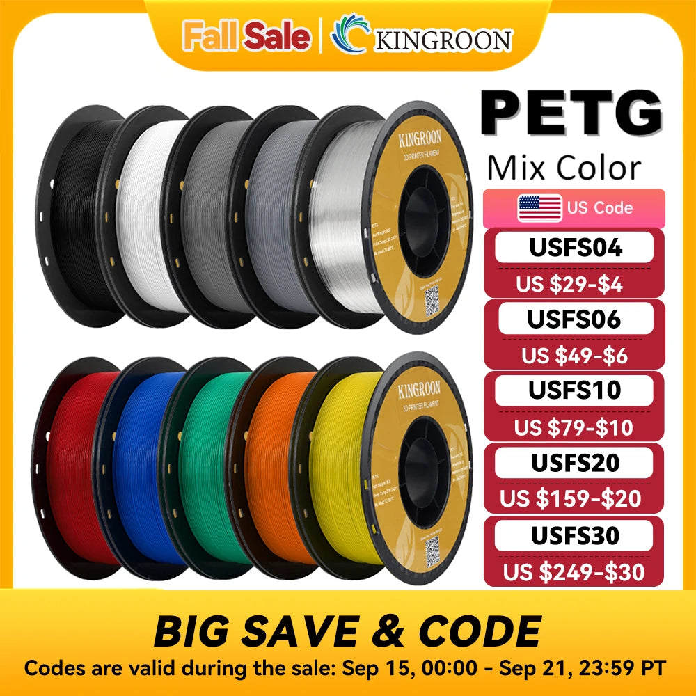 3D Printer Filament 1.75mm 5KG 10KG Mix Color 3D Printing Material 1kg/roll  petg Plastic For FDM 3dprinter