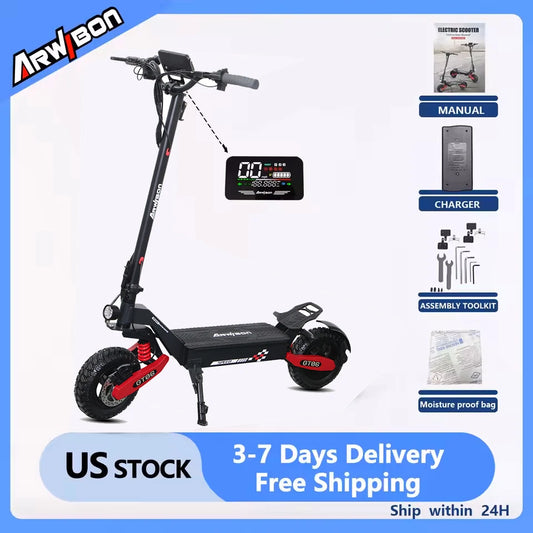 1200W Foldable E-Scooter for Adults -Max Speed 25MPH, 48V 13AH/23.4AH, 11"Off-Road Tires | US Stock, Factory Direct