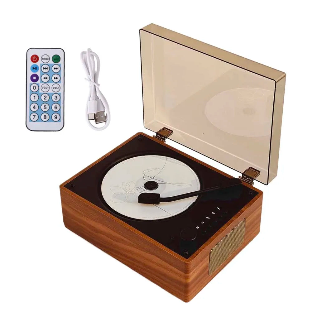 Portable CD Player Rechargeable Support CD BT USB 3.5mm AUX CD Music Player Bluetooth-Compatible 5.0 Wireless Speaker