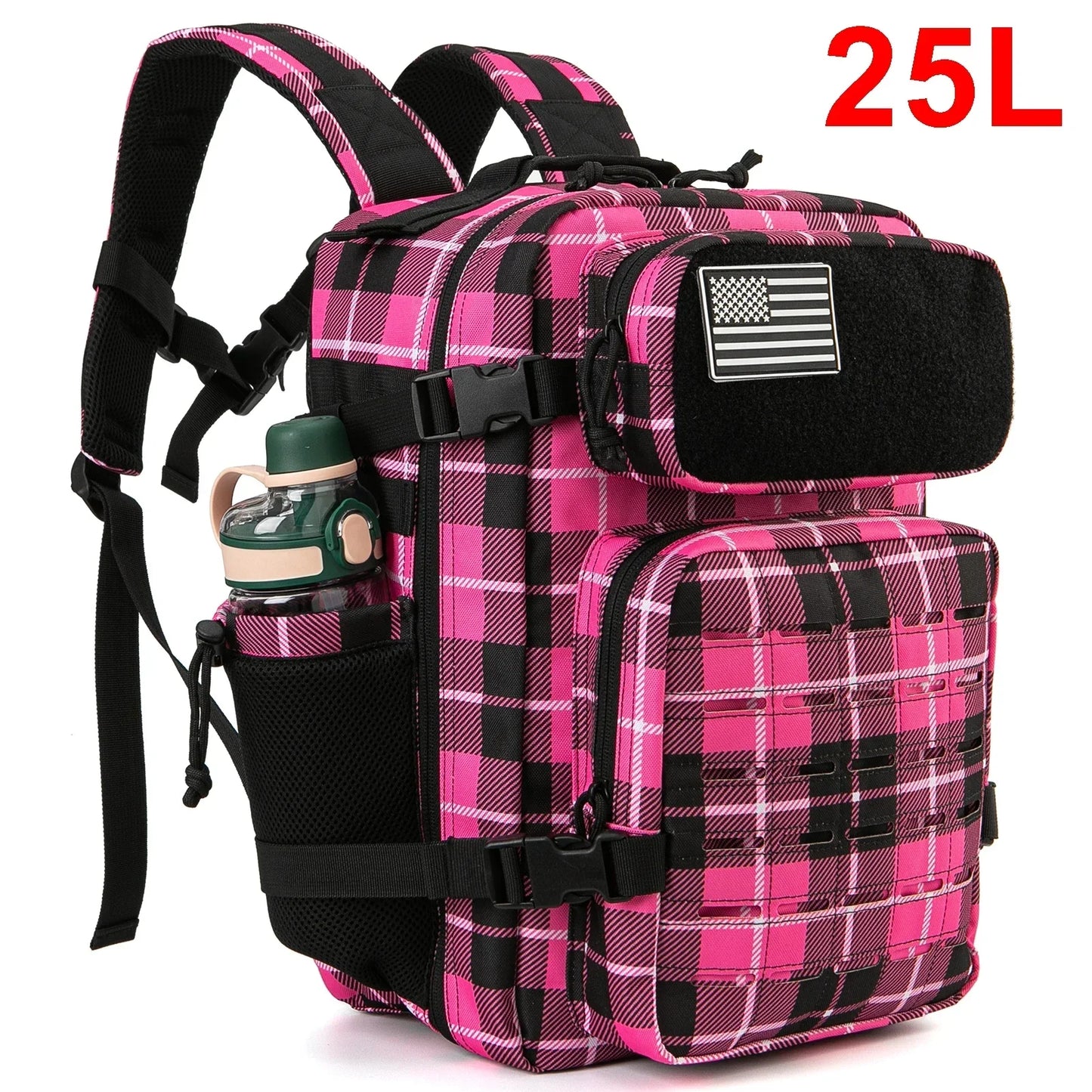 25L Tactical Backpack Outdoor Bag Fitness Backpack  Women's/Men's Hiking Survival Backpack Men's Dual Cup Holder
