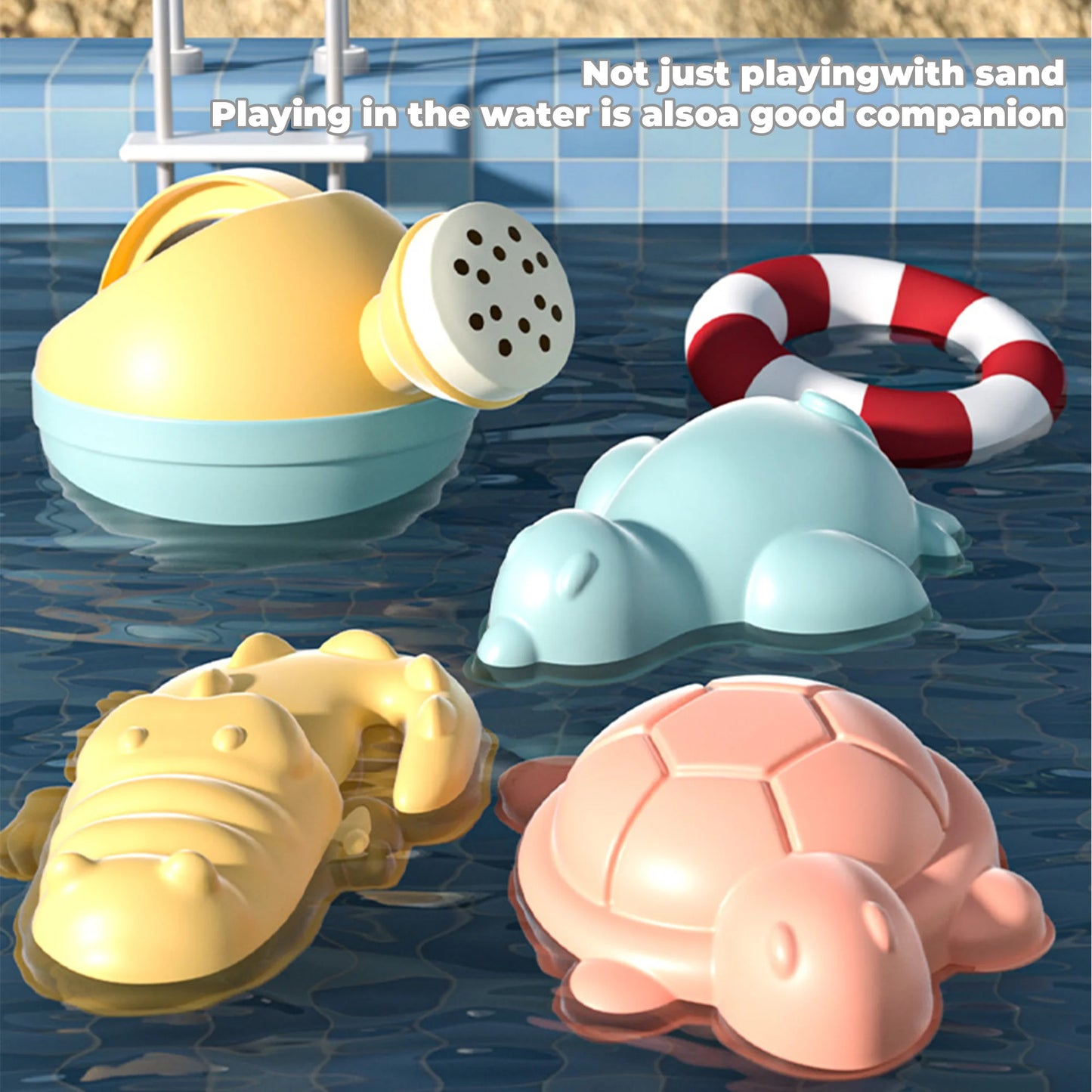 Beach toys, foldable storage buckets, beach shovels, water sprinklers, animal molds, essential gifts for the seaside winter vacation