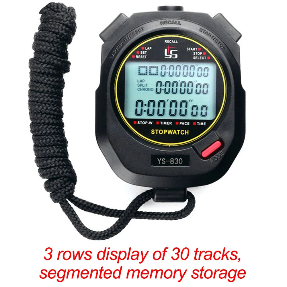 Professional Chronometer Handheld Pocket Stopwatch Digital Stopwatch Timer Outdoor Sports Training Timer 0.01s Precision Tools