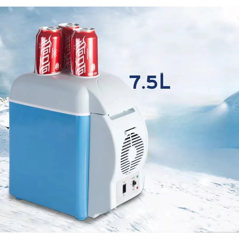 7.5L Mini Car Refrigerator Portable Cooler Warmer Box Automotive Appliance