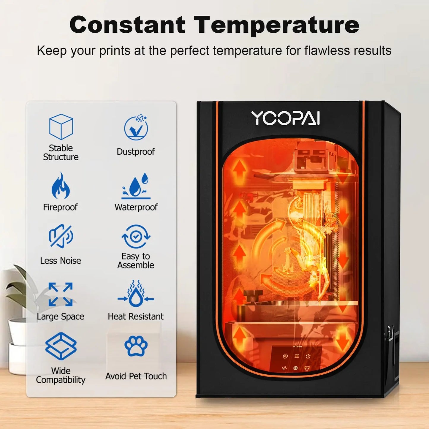 3D Printer Resin Enclosure For Creality Multifunctional Vented Enclosure Tent Cover 3D Printer House include fan and pipe