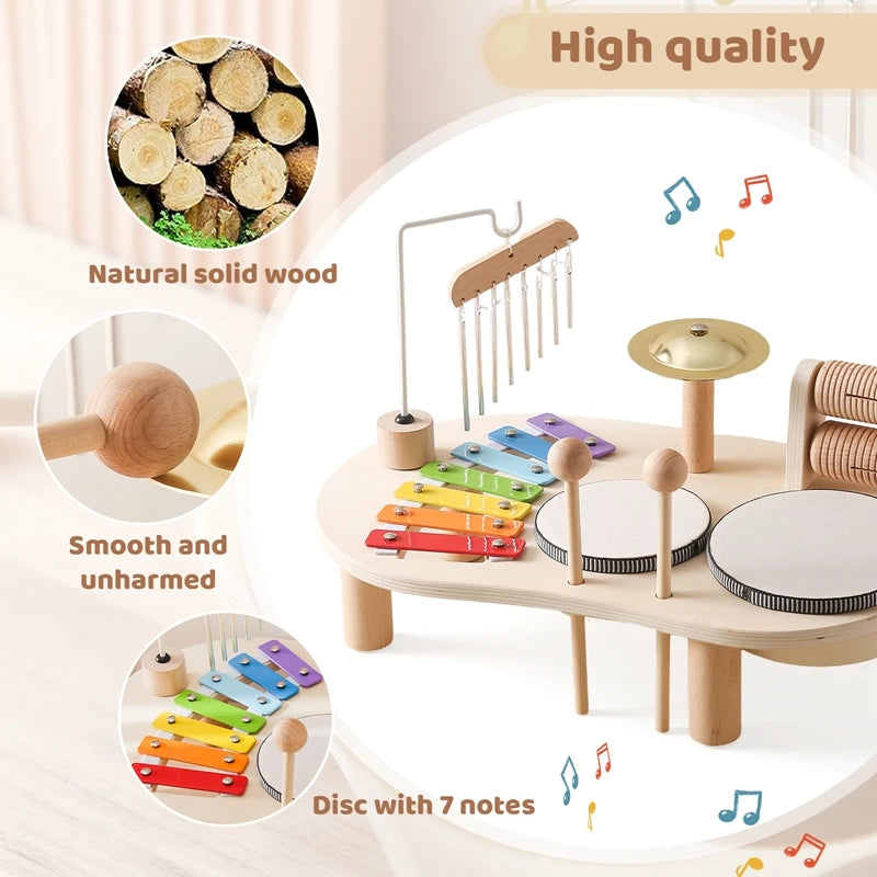 Baby Educational Toys Wooden Aeolian Bells Montessori Children's Musical Toys Xylophone