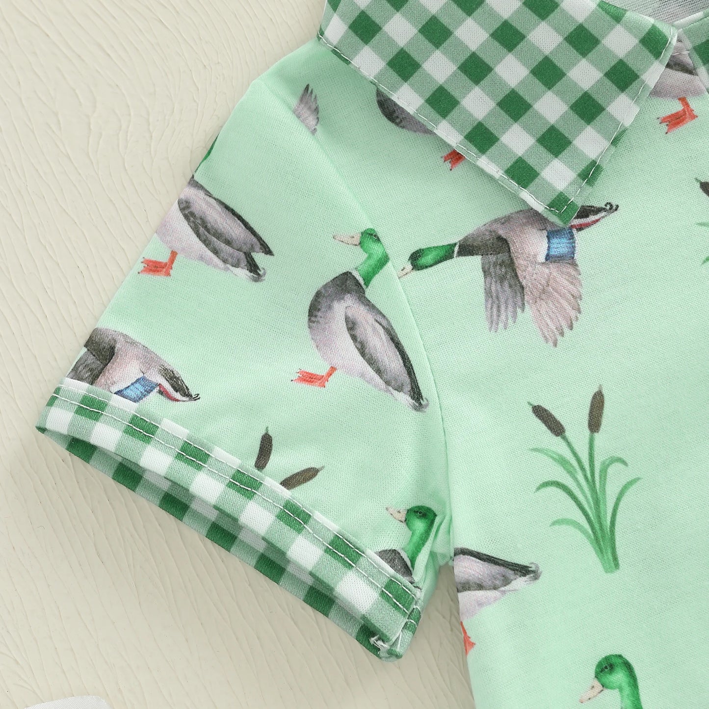 Toddler Boys Romper  Snap Closure Striped Dinosaur Print  Outfit for Summer Beachwear