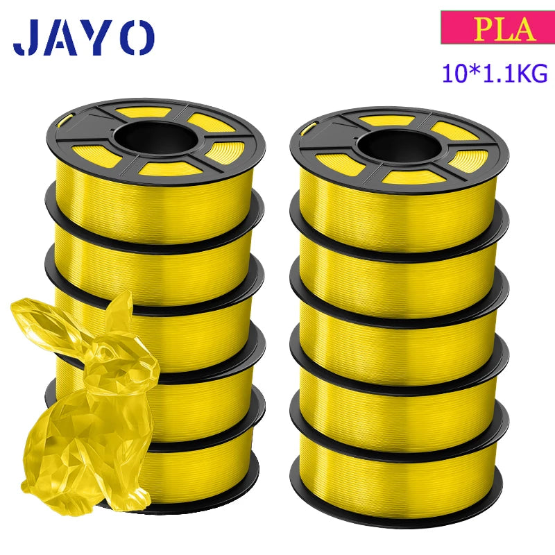 JAYO 3D Filament PLA 8Rolls 10Rolls 175mm 3D printing no bubbles no drawing smooth multiple colors optional 11kg for 3D printing
