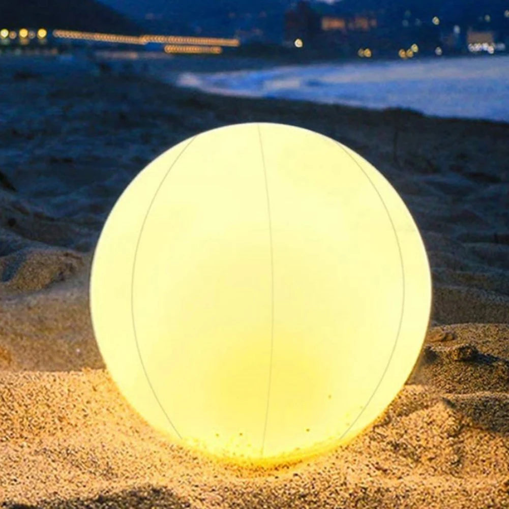 40cm Beach Swimming Pool Play Ball with LED Light 16 Colors Glowing Balls