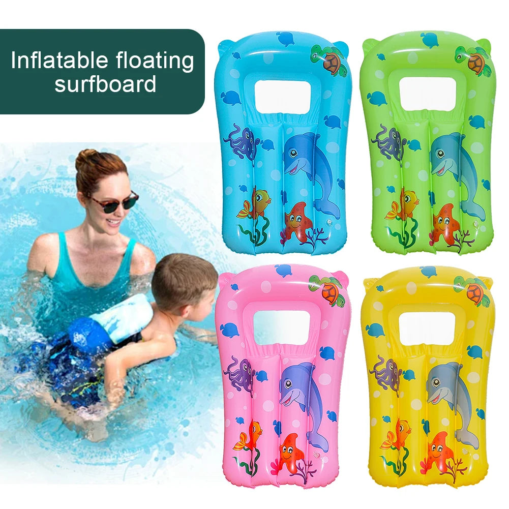 Kids Floating Surfboard Children Water Recliner Cartoon Blow Up Lounge Chair PVC Cute Water Hammock Leakproof for Kids Children