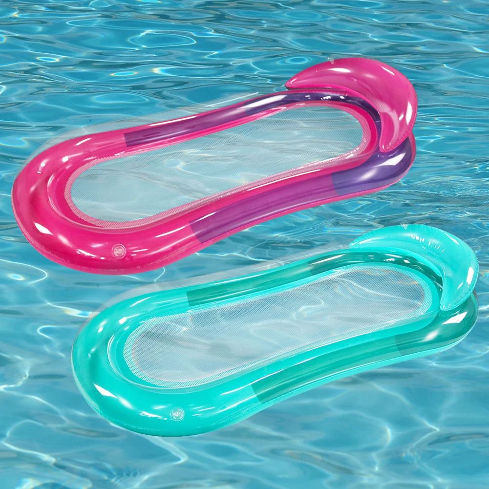 PVC Inflat Air Mattress Foldable Water Recliner Mats Portable Leak Proof Nozzle Wear Resistant Swimming Pool Accessories