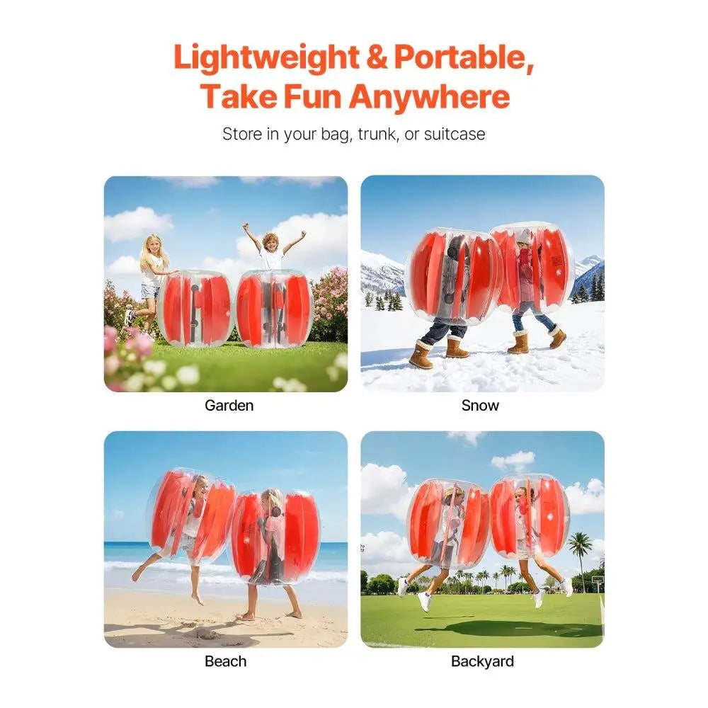 3FT Inflatable Bumper Balls 2-Pack PVC Body Zorb Ball for Outdoor Fun Games