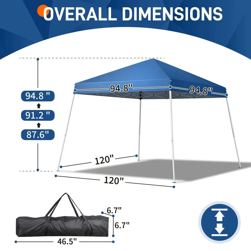 10ft x 10ft Base Pop Up Canopy Beach Tent for Events, Parties, Camping - Gazebo