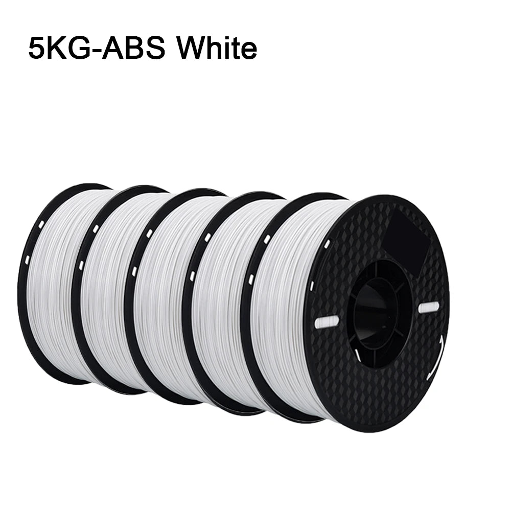 5KG ABS Filament 1.75mm 3D Printing Material  ±0.02mm 100% No Bubble Non-Toxic High Toughnes for FDM 3D Printer Filamen