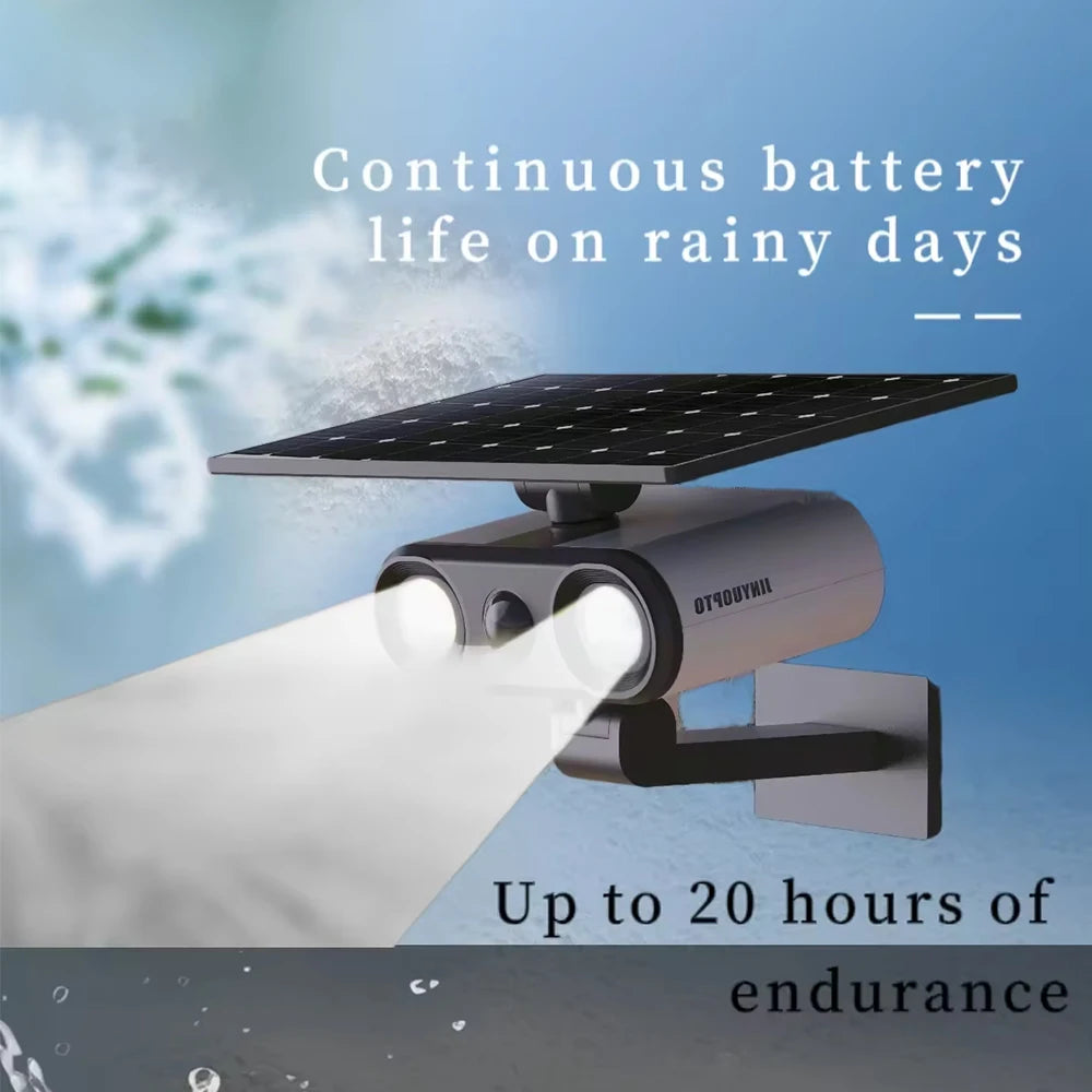 Multifunctional Solar Lamp IP65 Waterproof PIR Motion Sensor With Polycrystalline High-efficiency Solar Panels For Garage Yard