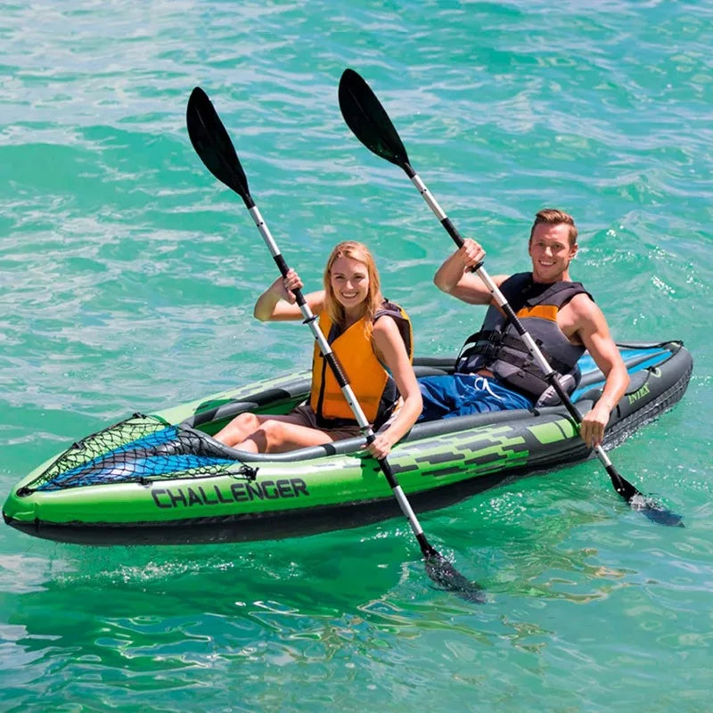 Inflatable Kayak Series: Includes Deluxe 86in Kayak Paddles and High-Output Pump – SuperStrong PVC