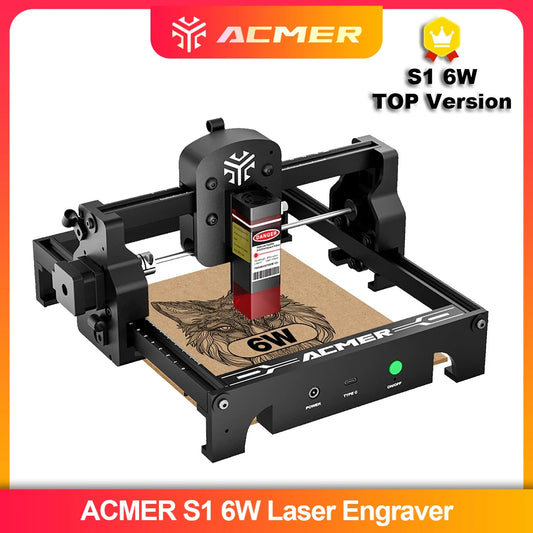 2.5/3.5/6W Laser Engraver Machine Portable Mini Laser Engraving Cutting Machine for Wood Leather Working Area 130*130mm