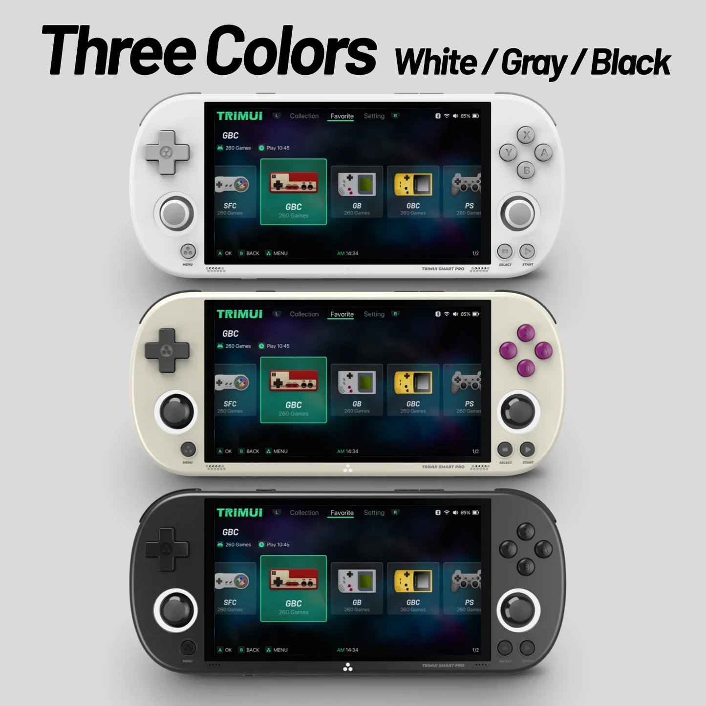 Handheld Game Console 4.96''IPS Screen Linux System Joystick RGB Lighting  Retro Video Game Player Gift