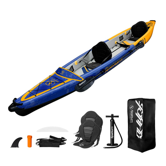 Inflatable Kayak Canoe Rowing Boat Fishing OEM Drop Stitch 2-3 Person Double Seats Detachable Water Sports