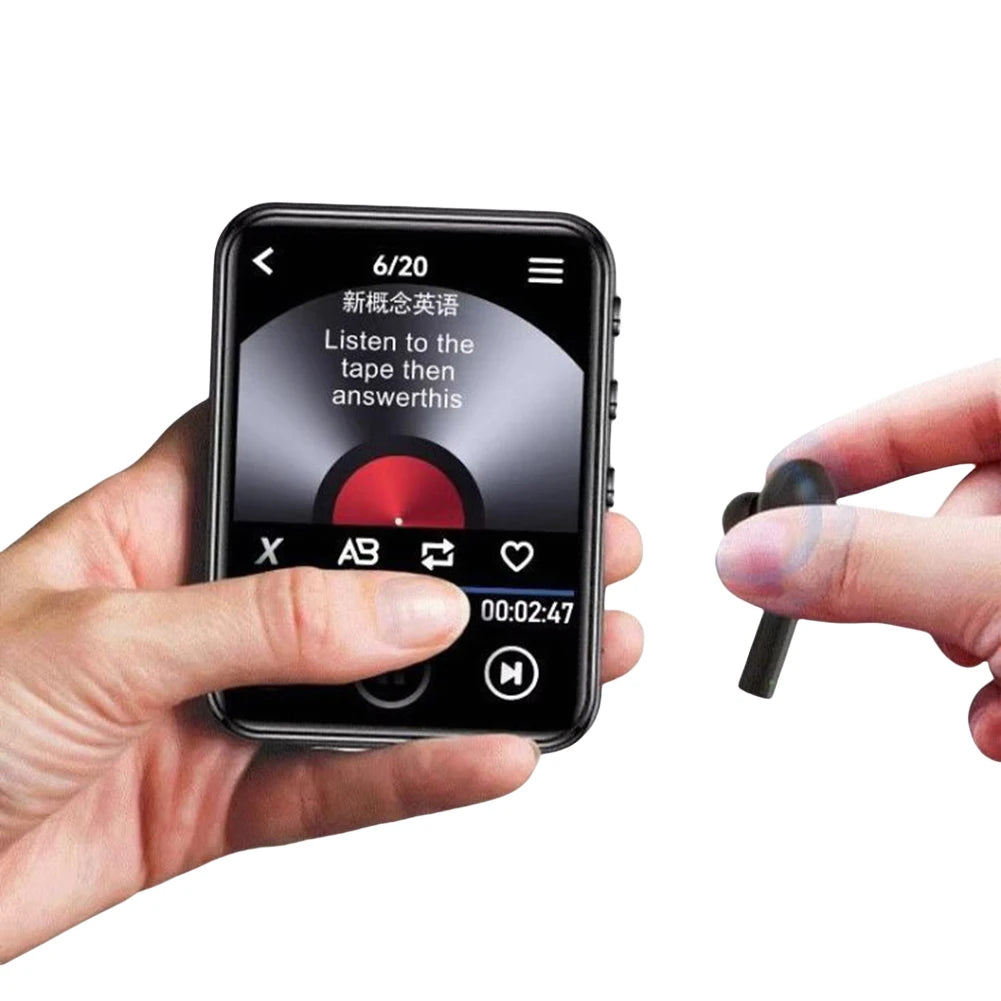 MP3 MP4 Player Voice Recorder Full Touch Screen Bluetooth-Compatible Audio Player with Speaker Support FM Radio Recording E-Book