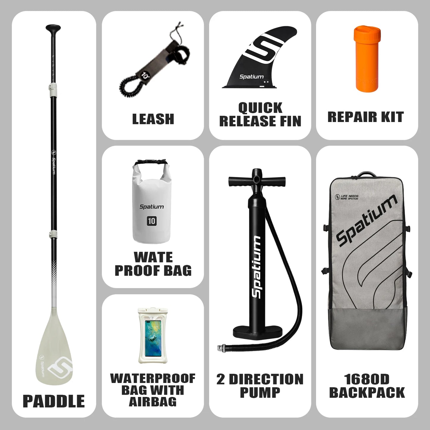 Touring Paddle Board Inflatable Stand Up Paddle Board Non-Slip Surf Board Water Sports Kayak Surf Set with Pump Backpack