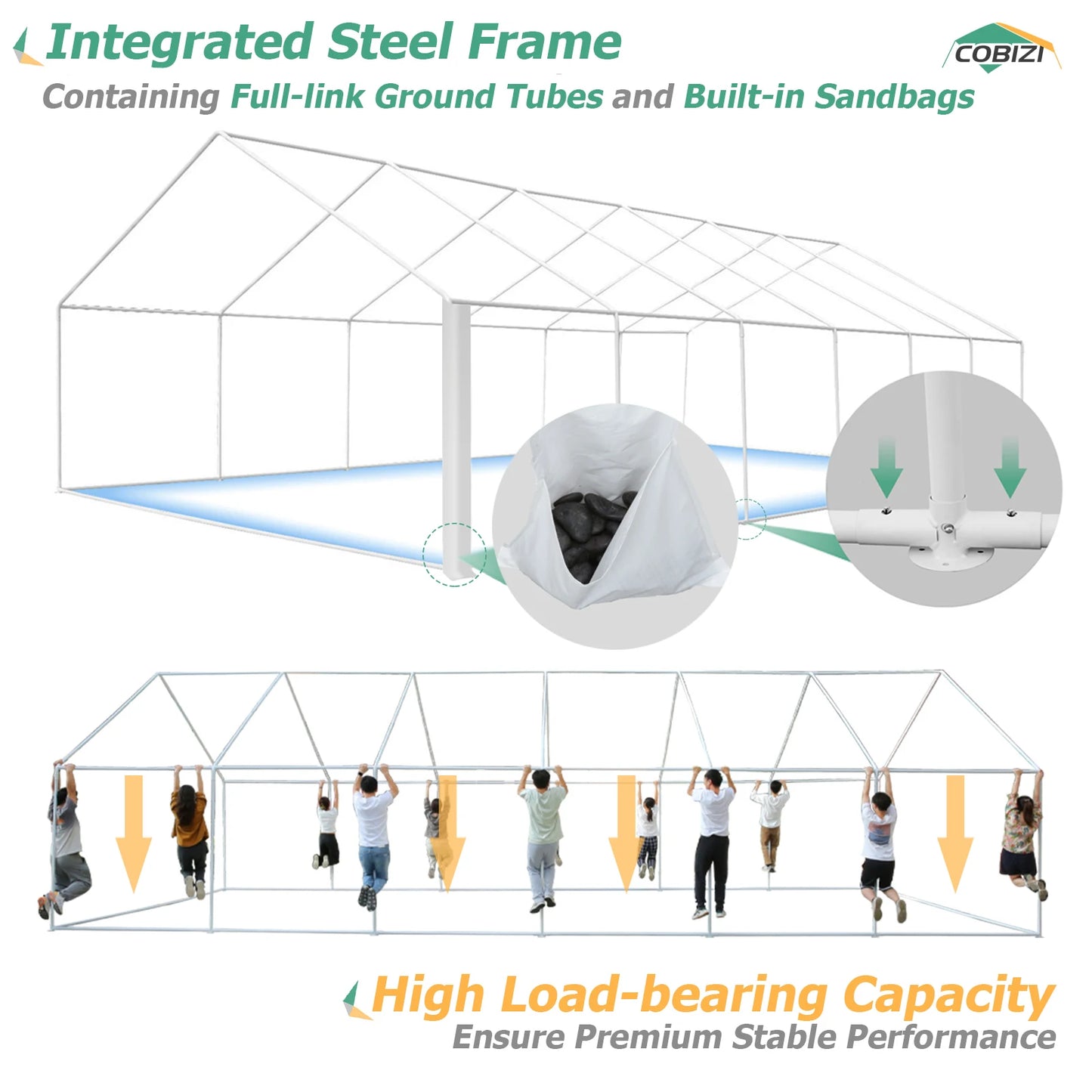 20x40FT Party Tent Heavy Duty, Wedding Tent, Event Tent for Parties, with 8 Removable Sidewalls, 20x40 Tent Carpas para Fiestas