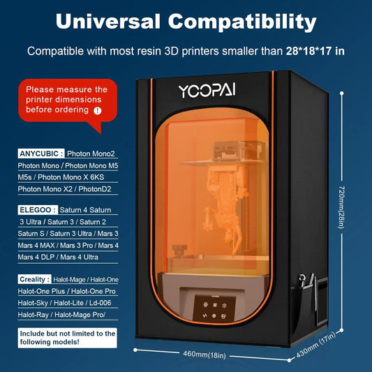 3D Printer Resin Enclosure For Creality Multifunctional Vented Enclosure Tent Cover 3D Printer House include fan and pipe