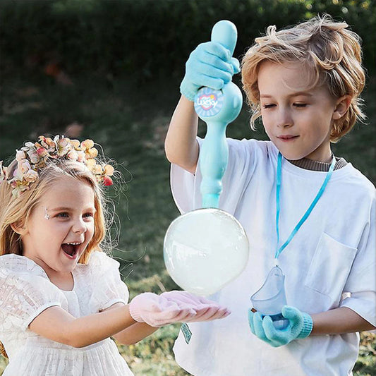 Elastic Smoke Automatic Bubble Blower Bubble Wand for Kids Summer Outdoor Party Garden Toys