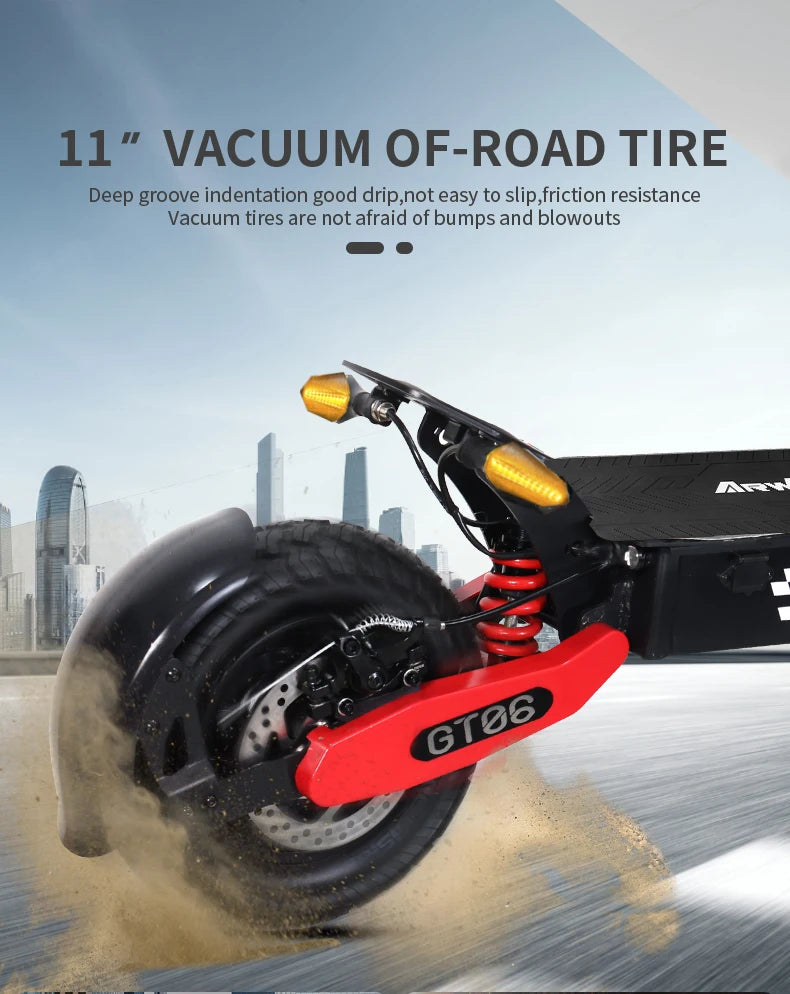 1200W Foldable E-Scooter for Adults -Max Speed 25MPH, 48V 13AH/23.4AH, 11"Off-Road Tires | US Stock, Factory Direct